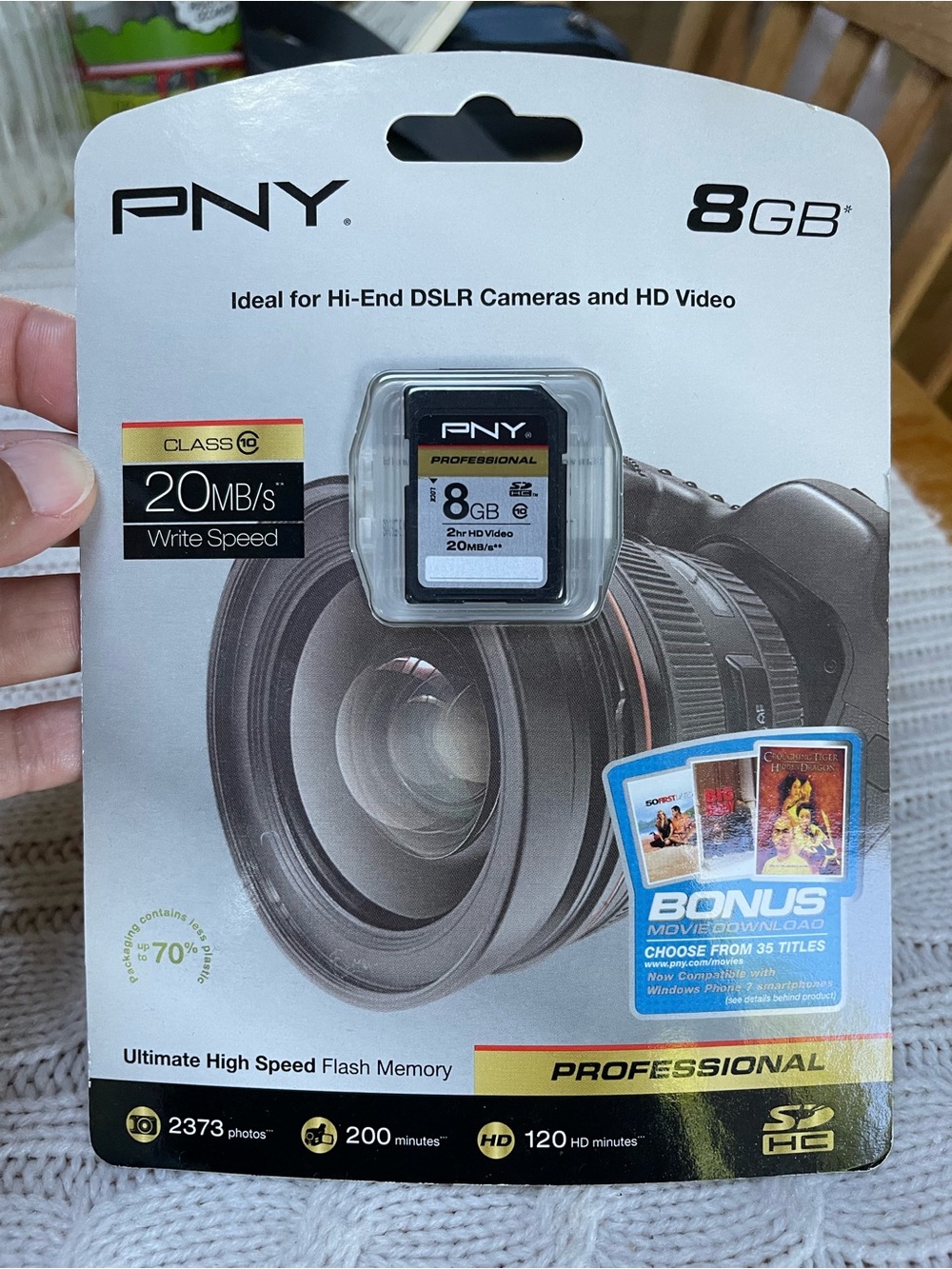NEW PNY Professional 8GB Ultimate High Speed Memory Card - DSLR and HD Video